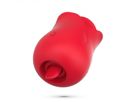 Stymulator łechtaczki z językiem Crushious Rosita silikonowy USB 6 cm - 2