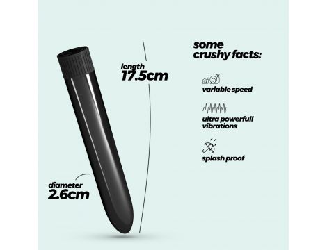 Wibrator Crushious Classic Vibe czarny 17,5 cm - 6