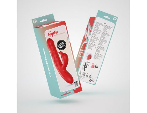 Wibrator króliczek Crushious Lapin posuwisty czerwony USB - 10