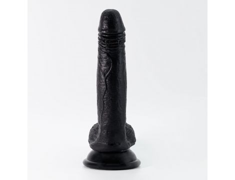 Dildo realistyczne Crushious Inviktus silikonowe czarne 19 cm - 3