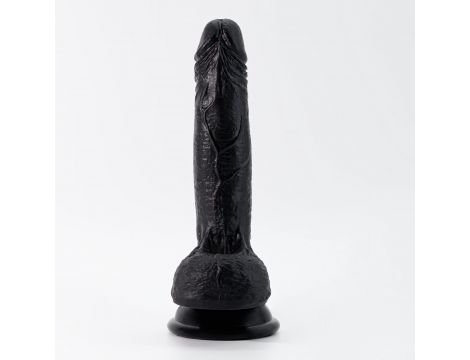 Dildo realistyczne Crushious Inviktus silikonowe czarne 19 cm - 11