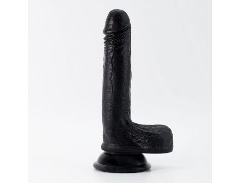 Dildo realistyczne Crushious Inviktus silikonowe czarne 19 cm - 2