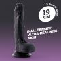 Dildo realistyczne Crushious Inviktus silikonowe czarne 19 cm - 10