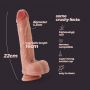 Dildo realistyczne Crushious Inviktus płynny silikon 22 cm cielisty - 8
