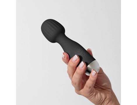 Mini wibrator wand Crushious Wanderlust czarny USB 15 cm - 7