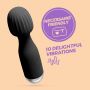 Mini wibrator wand Crushious Wanderlust czarny USB 15 cm - 7