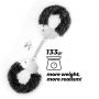 Kajdanki metalowe Crushious Spangle pluszowe czarne - 6