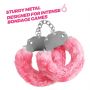 CRUSHIOUS SPANGLE METAL HANDCUFFS WITH PLUSH IN PINK - 5