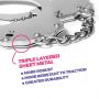 CRUSHIOUS SPANGLE METAL HANDCUFFS WITH PLUSH IN PINK - 2