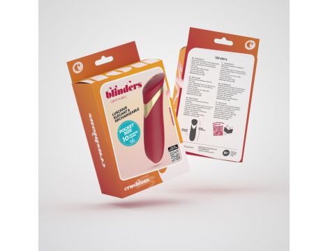 Mini wibrator Crushious Blinders ładowany czerwony silikonowy 10 cm - 7