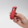 Mini wibrator Crushious Blinders ładowany czerwony silikonowy 10 cm - 2