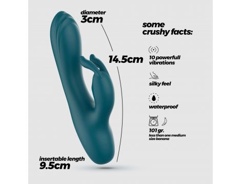 Wibrator króliczek Crushious Lola mini silikonowy 14,5 cm - 7