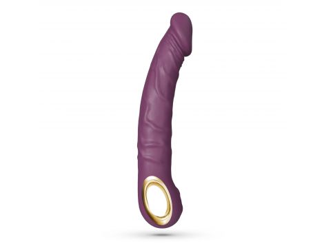 Wibrator realistyczny Crushious Magnus Bend giętki fioletowy USB 22 5 cm - 2