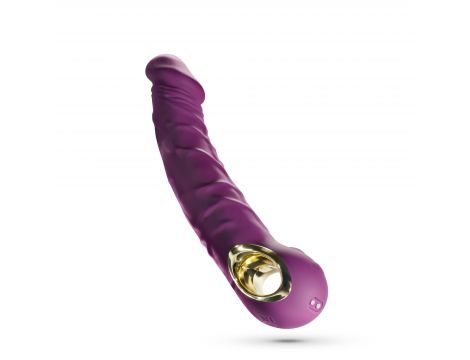 Wibrator realistyczny Crushious Magnus Bend giętki fioletowy USB 22 5 cm - 9