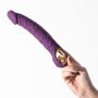 Wibrator realistyczny Crushious Magnus Bend giętki fioletowy USB 22 5 cm - 5