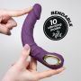Wibrator realistyczny Crushious Magnus Bend giętki fioletowy USB 22 5 cm - 9