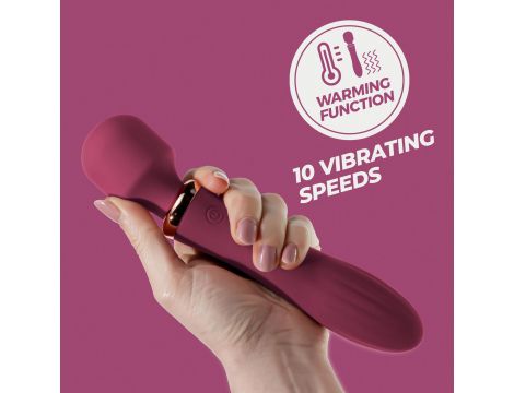 Masażer wibracyjny Jinx Crushious czerwone wino 21 cm - 2