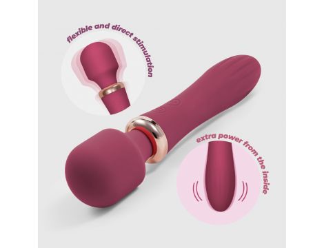 Masażer wibracyjny Jinx Crushious czerwone wino 21 cm - 8