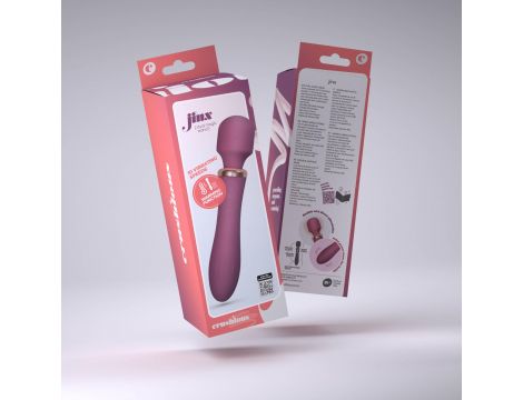 Masażer wibracyjny Jinx Crushious czerwone wino 21 cm - 7