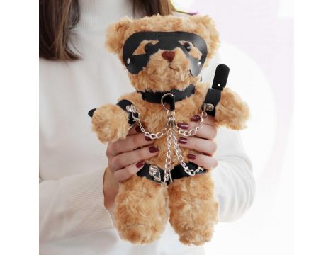 Miś bondage Crushito Crushious czarny 31 cm - 4