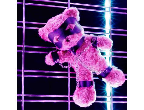 Miś bondage Crushito Crushious czarny 31 cm - 7