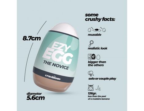 Masturbator jajko Crushious Ezy Egg 8,7 cm - 9