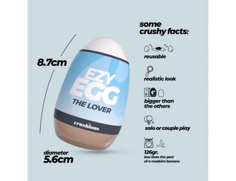 Masturbator jajko Crushious Ezy Egg The Lover 8,7 cm - 7