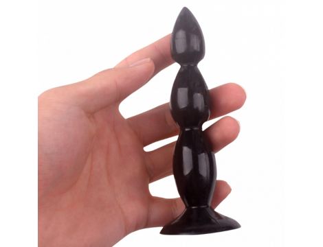 Rocket drill 5,2 inch black big anal plug 5,2 inch / 13 cm - 3