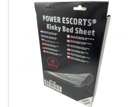 Prześcieradło kinky Power Escorts czarne wodoodporne 160 227 cm - 4