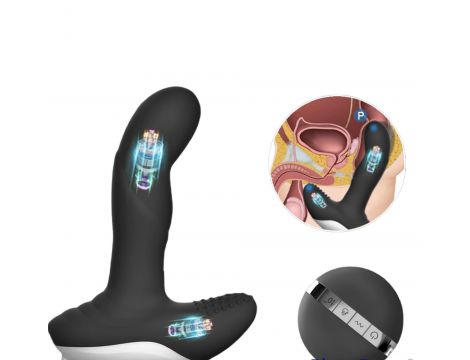 Masażer prostaty silikonowy Luxury Play USB 7 trybów podgrzewany czarny - 3