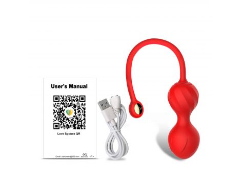 Kulki Kegla Lovesecret Premium z aplikacją różowe silikonowe USB 22 cm - 11