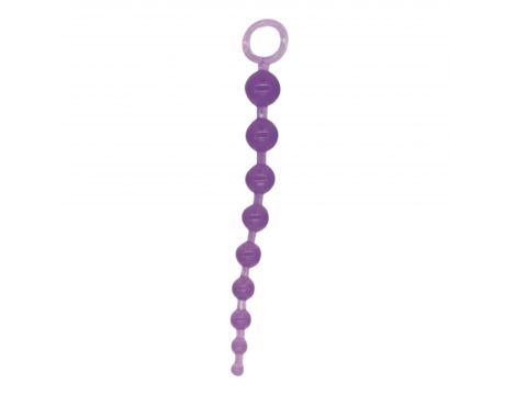 Koraliki analne silikonowe Lovesecret fioletowe 30 cm - 3