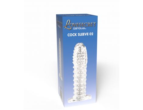 Rękaw na penisa przezroczysty z wypustkami Lovesecret 12,5 cm - 3