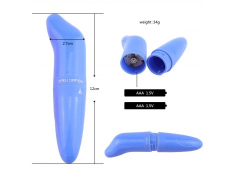 Mini wibrator punktu G Lovesecret niebieski na AAA - 5