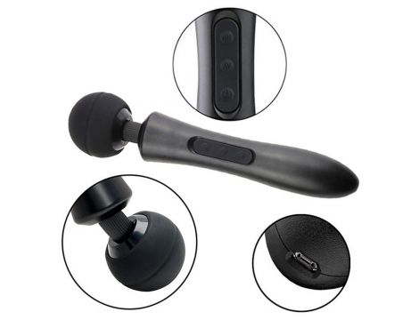 Stymulator-Massager Ultra Powerful -Big USB White 20 Function