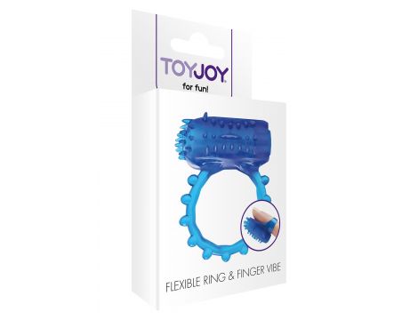 Pierścień-FLEX RING AND FINGER VIBE BLUE - 3