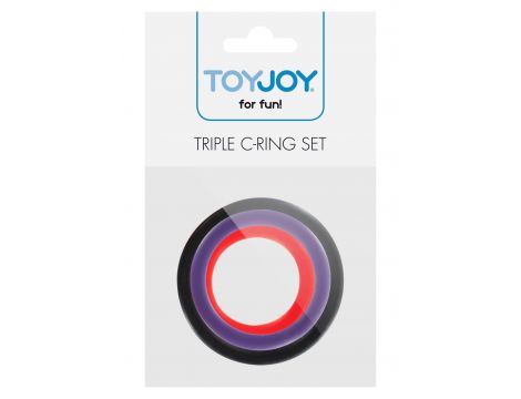 Pierścienie erekcyjne ToyJoy silikonowe multicolor 3 szt - 2