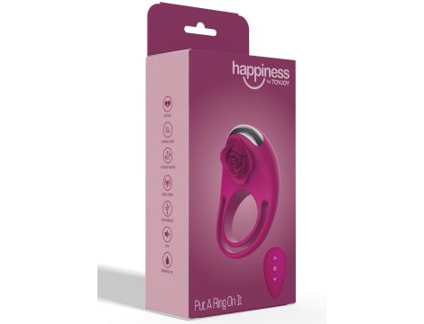 Pierścień wibrujący Put A Ring On It ToyJoy fuksja pilot USB - 3