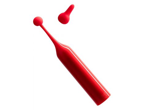 Wibrator ROMP Pop czerwony z wymiennymi końcówkami USB - 6