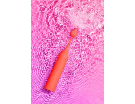 Wibrator ROMP Pop czerwony z wymiennymi końcówkami USB - 12