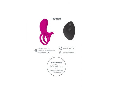 Couples Stimulator Ring Fuchsia - 7