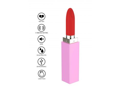 Wibrator szminka Xocoon Sealed With A Kiss różowy 11 cm USB - 7