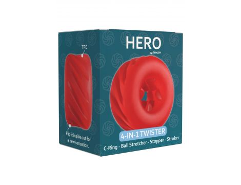 Pierścień 4 w 1 ToyJoy Hero elastyczny - 4
