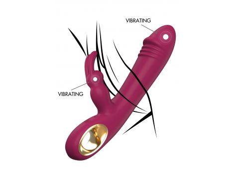 Wibrator króliczek Taygeta silikonowy fuksja USB 21 cm