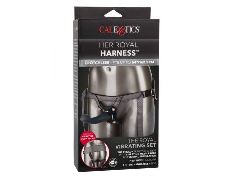 Strap on wibrujący Royal Calexotics szary 7 funkcji - 5