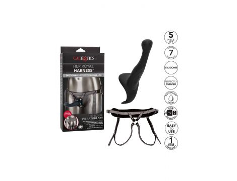 Strap on wibrujący Royal Calexotics szary 7 funkcji - 8