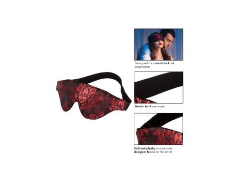 Maska na oczy Scandal Blackout Calexotics bordowa - 6