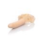 Knebel z wibrującym dildem latexowym Accommodator jasny 14 cm - 4
