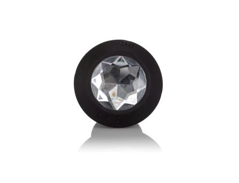 Wibrujący plug analny Calexotics Petite Crystal Probe czarny 9.5 cm - 8