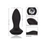 Wibrujący plug analny Calexotics Petite Crystal Probe czarny 9.5 cm - 3